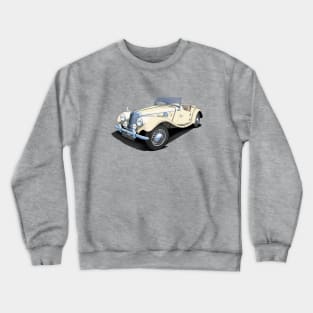 1954 MG TF sports car in ivory Crewneck Sweatshirt